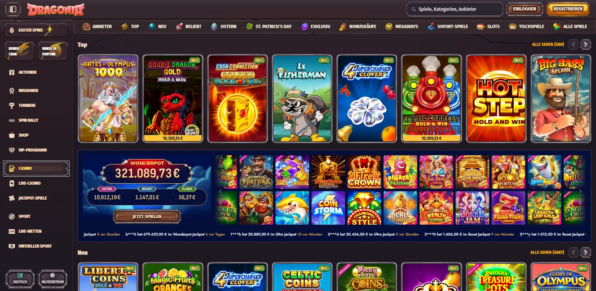 Dragonia Casino Spiele (neu)