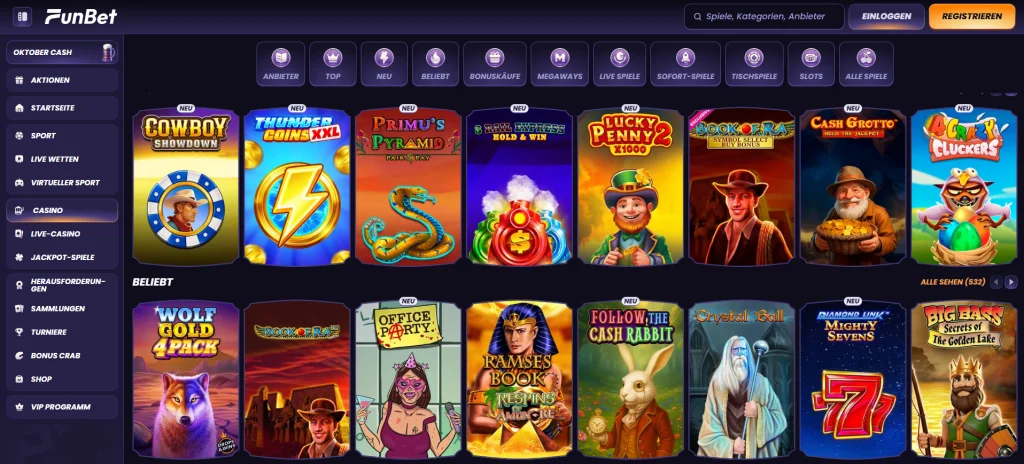 Funbet casino games